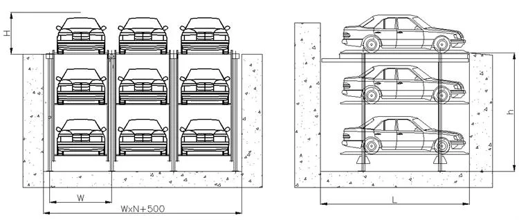 Luxury Good Maintenance Service Smart Hotel Garage Equipment Car Parking Systems